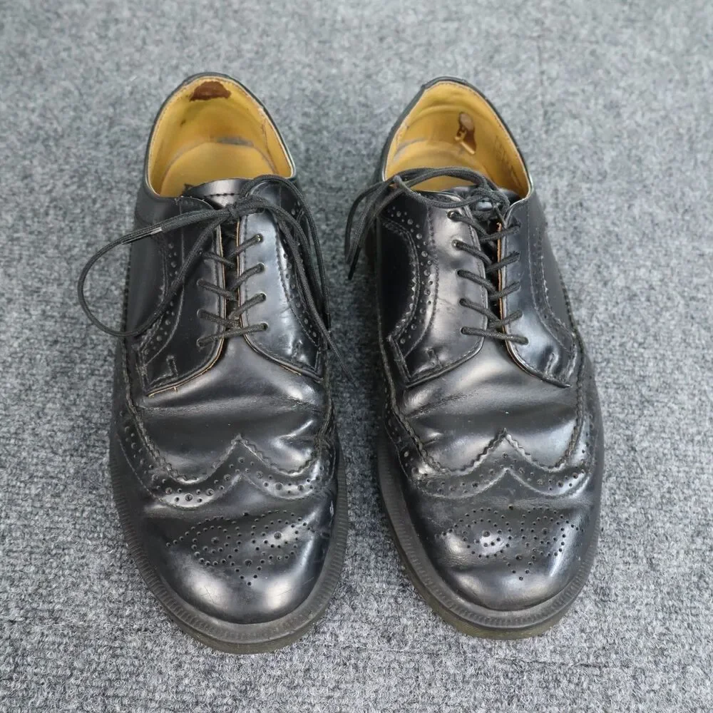 Vintage Dr Martens 3989 Shoes Mens 9 UK 8 Black Brogue Wingtip Made In England